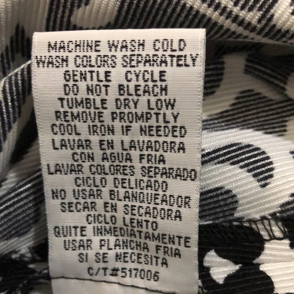 Danny & Nicole Black and White Abstract Print Dress - Picture 9 of 9